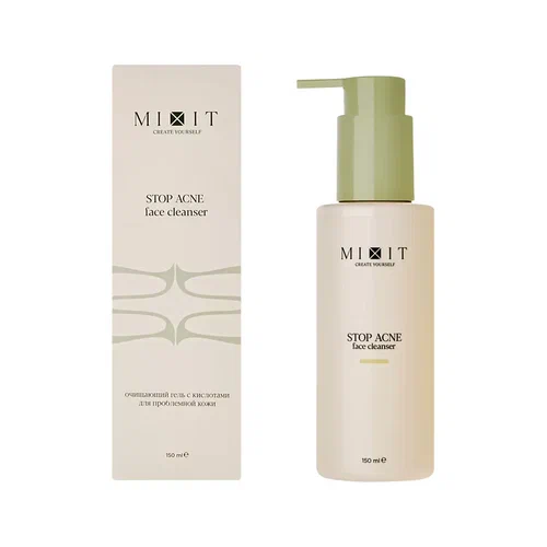 MIXIT Stop Acne гель д/лица очищающий д/проблемной кожи с кислотами 150мл